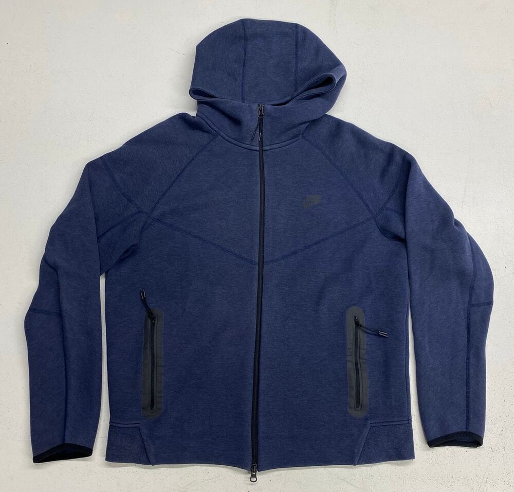 Men Nike Sportswear Tech Fleece Windrunner navy performance zip-up hoodie jacket
